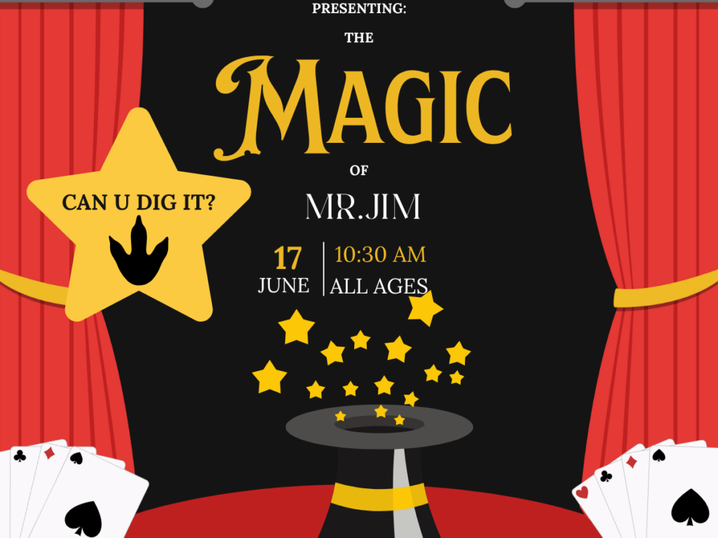 Magic show Mr. Jim June 17th at 10:30am