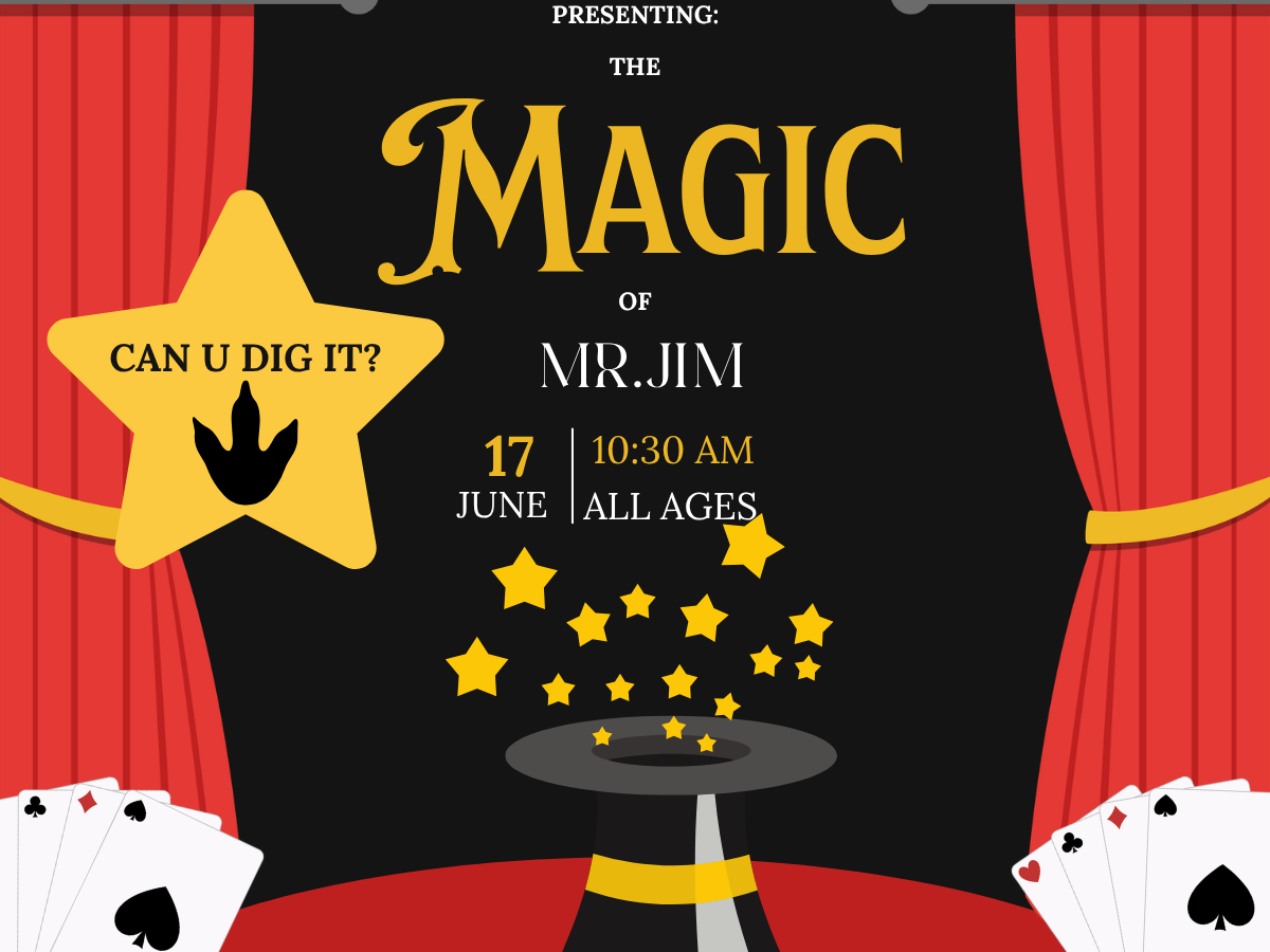 Magic show Mr. Jim June 17th at 10:30am